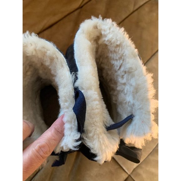 Koolabura Blue UGGS 6 bow sheep wool lined fleece roll down - Picture 5 of 9